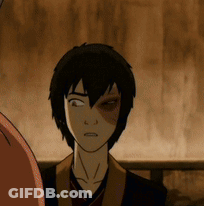 A Close Up Of A Cartoon Character With Black Hair GIF