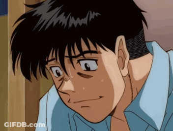 A Close Up Of A Cartoon Character With Black Hair GIF