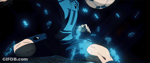 A Close Up Of A Cartoon Character With Blue Eyes GIF