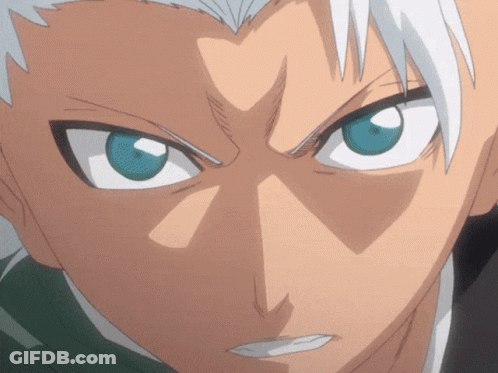 A Close Up Of A Cartoon Character With Blue Eyes GIF