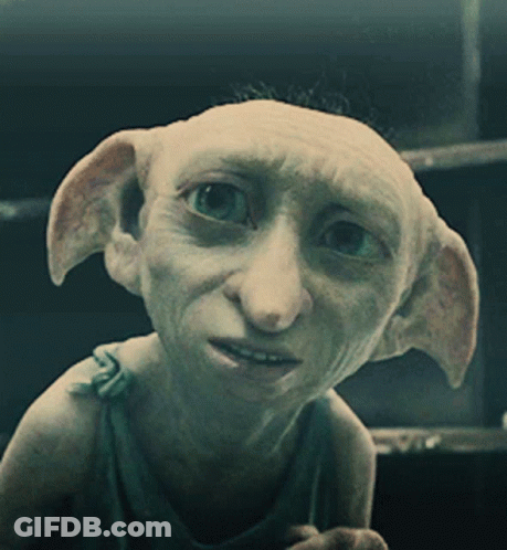 A Close Up Of A Cartoon Character With Ears GIF