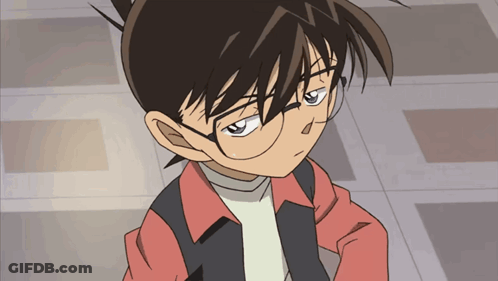 A Close Up Of A Cartoon Character With Glasses GIF