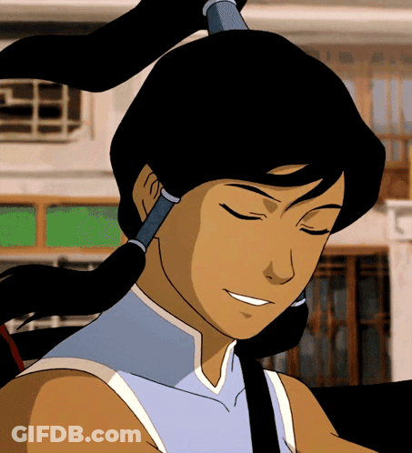 A Close Up Of A Cartoon Character With Her Eyes Closed And A Smile On Her Face GIF