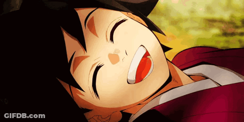 A Close Up Of A Cartoon Character With His Eyes Closed And His Mouth Open GIF