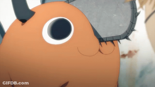 A Close Up Of A Cartoon Character With Horns GIF