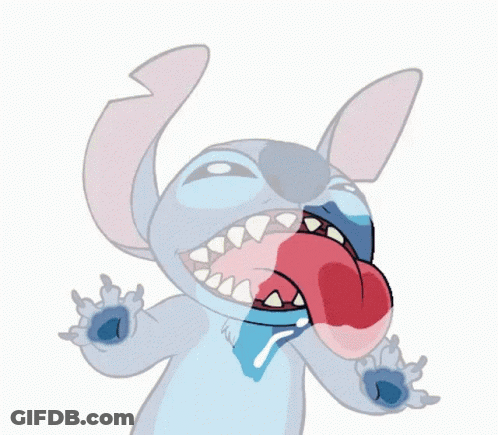 A Close Up Of A Cartoon Character With Its Mouth Open GIF