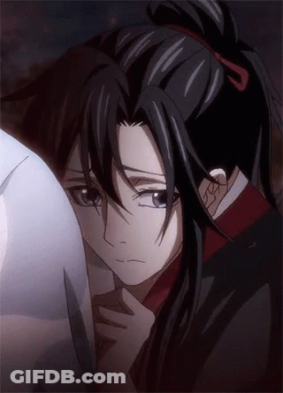 A Close Up Of A Cartoon Character With Long Hair GIF