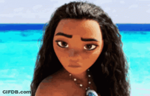 A Close Up Of A Cartoon Character With Long Hair GIF