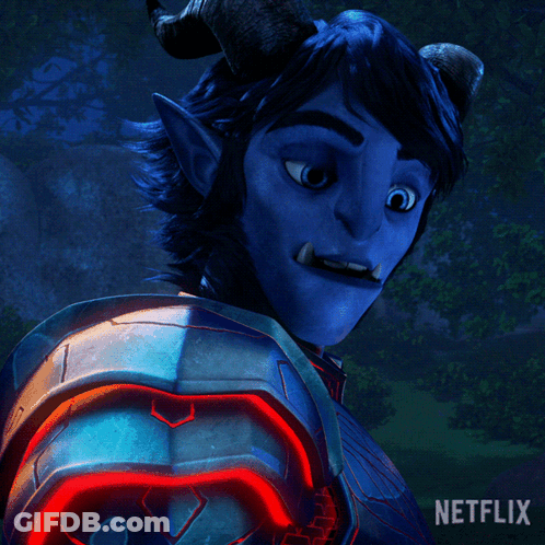 A Close Up Of A Cartoon Character With Netflix Written On The Bottom GIF