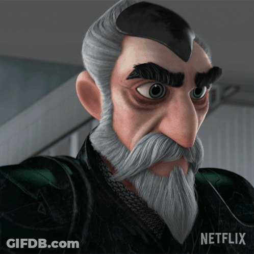A Close Up Of A Cartoon Character With Netflix Written On The Bottom Right GIF