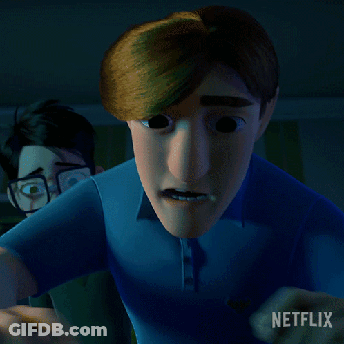 A Close Up Of A Cartoon Character With Netflix Written On The Bottom GIF