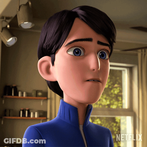 A Close Up Of A Cartoon Character With Netflix Written On The Bottom GIF