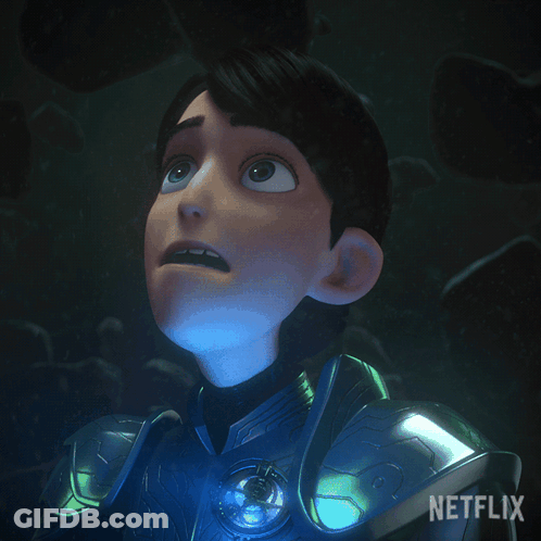 A Close Up Of A Cartoon Character With Netflix Written On The Bottom GIF