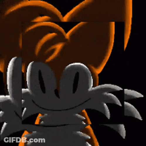 A Close Up Of A Cartoon Character With Orange Hair And A Black Background GIF