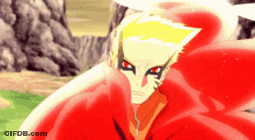 A Close Up Of A Cartoon Character With Red Eyes And A Yellow Hair GIF