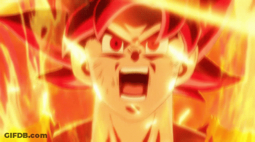 A Close Up Of A Cartoon Character With Red Hair And A Yellow Background GIF
