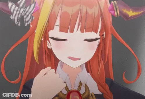A Close Up Of A Cartoon Character With Red Hair GIF