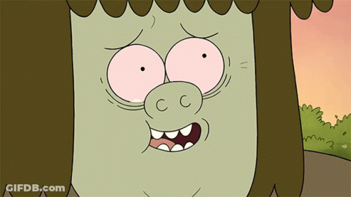 A Close Up Of A Cartoon Character With Tears Coming Out Of His Eyes GIF