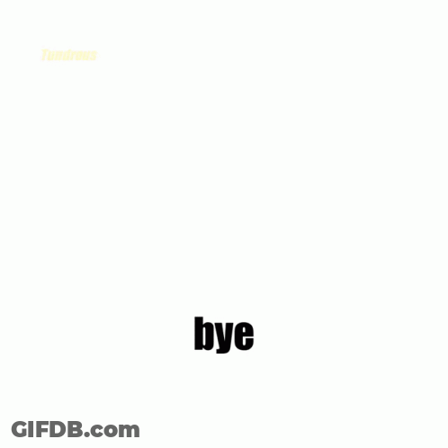 A Close Up Of A Cartoon Character With The Word Bye Written On His Face GIF
