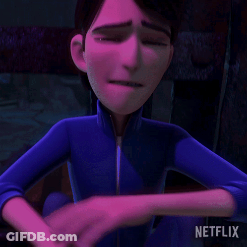 A Close Up Of A Cartoon Character With The Word Netflix On The Bottom GIF