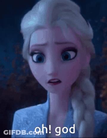 A Close Up Of A Cartoon Character With The Words Oh God Written On It GIF