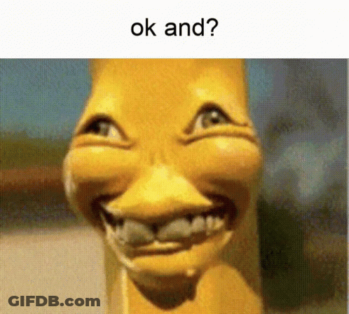 A Close Up Of A Cartoon Character With The Words Ok And Below It GIF