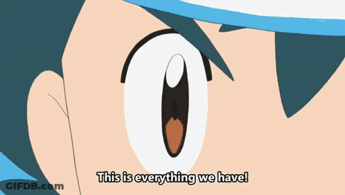 Close Up Of Cartoon Character With This Is Everything We Have GIF