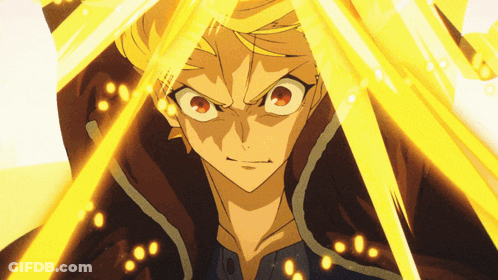 A Close Up Of A Cartoon Character With Yellow Hair GIF