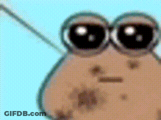 A Close Up Of A Cartoon Frog With Big Eyes . GIF
