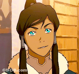 A Close Up Of A Cartoon Girl With Blue Eyes GIF