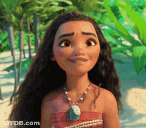 A Close Up Of A Cartoon Girl With Long Hair Wearing A Necklace . GIF