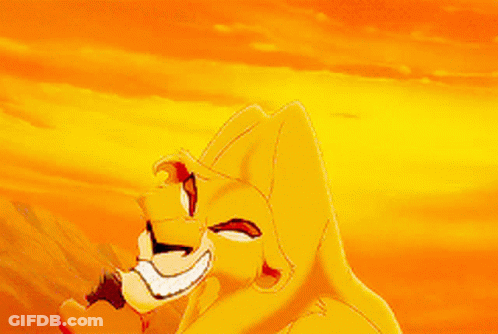 A Close Up Of A Cartoon Lion With A Very Angry Look On His Face GIF