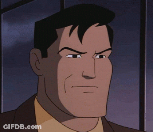 A Close Up Of A Cartoon Man 'S Face With A Serious Look On His Face GIF