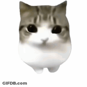 A Close Up Of A Cat 'S Face With Its Eyes Closed And Purple Spots On Its Cheeks . GIF