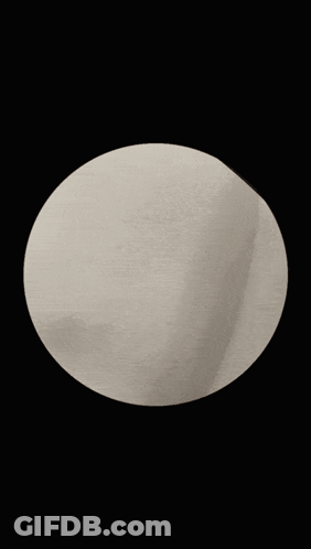 A Close Up Of A Cat 'S Head In A Circle On A Black Background GIF