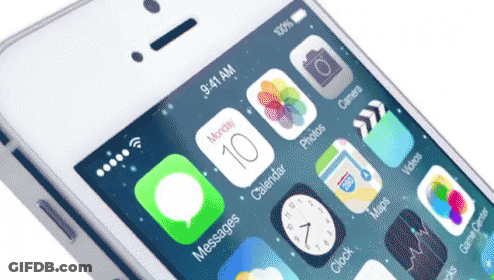 A Close Up Of A Cell Phone Displaying The Time Of 9:41 Am GIF