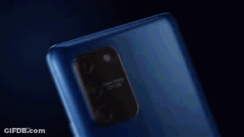 A Close Up Of A Cell Phone With A Blue And Pink Screen GIF