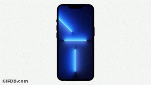 A Close Up Of A Cell Phone With A Blue Background GIF