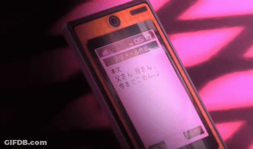 A Close Up Of A Cell Phone With A Pink Background GIF