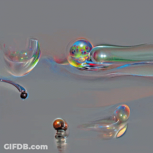 A Close Up Of A Colorful Object With A Reflection GIF