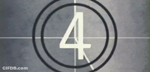 Countdown Clock Showing Number Four GIF