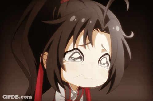A Close Up Of A Crying Anime Character GIF