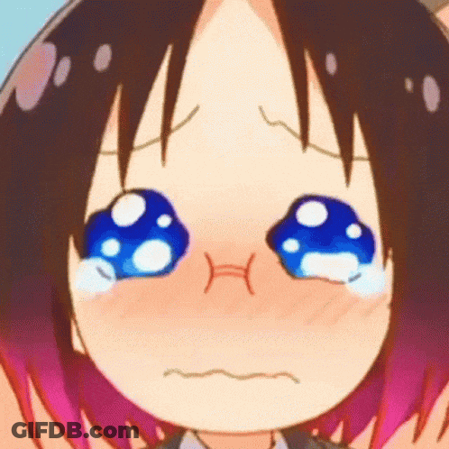 A Close Up Of A Crying Anime Girl 'S Face GIF