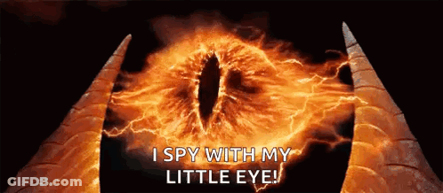 A Close Up Of A Demon 'S Eye With Lightning Coming Out Of It . GIF