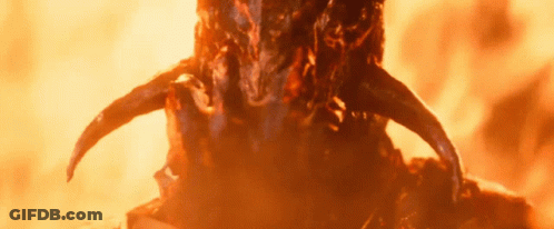 Demon Head With Horns GIF