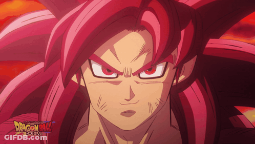 A Close Up Of A Dragon Ball Character With The Words Dragon Ball On The Bottom GIF