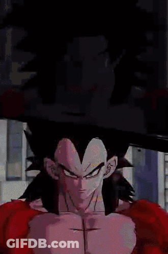 A Close Up Of A Dragon Ball Z Character 'S Face GIF