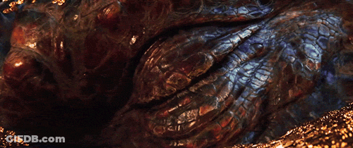 A Close Up Of A Dragon 'S Eye With A Reflection Of The Sun GIF
