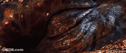 A Close Up Of A Dragon 'S Eye With The Website Gifsec.com Visible GIF