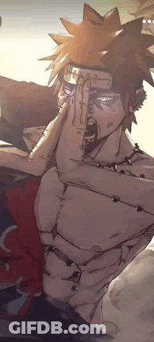 A Close Up Of A Drawing Of A Man Without A Shirt GIF
